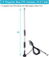 Fancasee 75 3.5mm 75 300 Universal FM Antenna Magnetic Base Ohm Screw F Male Plug with PAL BNC & to Ohm Adapter