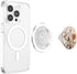 Minimalist Floral Art Boho Aesthetic Cream Light Brown PopSockets PopGrip for MagSafe
