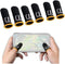 3 Pair Black Patterns Gaming Finger Sleeves, Breathable Fingertips Gloves for Mobile Cell Phone Gaming