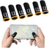 3 Pair Black Patterns Gaming Finger Sleeves, Breathable Fingertips Gloves for Mobile Cell Phone Gaming