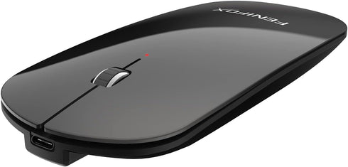 FENIFOX Slim Mini Bluetooth Mouse - Whisper-Quiet Portable Wireless Mice, Rechargeable, Compatible with Laptop, PC,