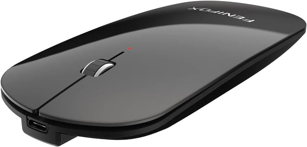 FENIFOX Slim Mini Bluetooth Mouse - Whisper-Quiet Portable Wireless Mice, Rechargeable, Compatible with Laptop, PC,