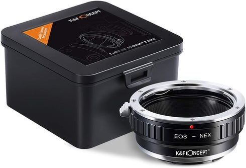 K&F Concept Lens Mount Adapter for Canon EOS Lens to Sony Alpha Nex E-Mount Camera Body, Manual Focus