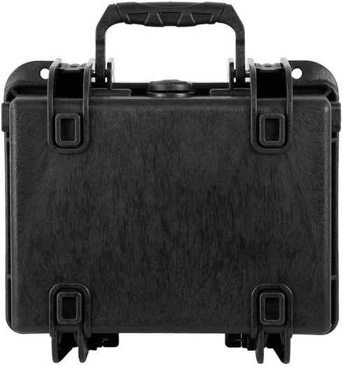 Monoprice Weatherproof/Shockproof Hard Case, IP67, Customizable Foam, 10" x 8" x 4", Black