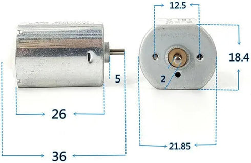 HHBL8I M22E-14 280 3V-6V 15000RPM Motor DC High Speed Large Torque High Precious Engine for Copier/Toy Car Boat