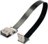 cablecc Down Angled USB 2.0 Type-A Male to Female Extension Data Flat Slim FPC Cable for FPV & Disk & Printer 50cm