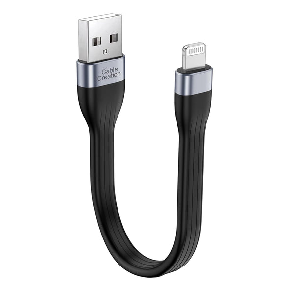 Shop CableCreation MFi Certified 15 cm USB to Lightning Cable for iPhone 14/13/12/11/X/8/7/6S/SE & iPad Fast Charging.