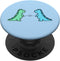 Funny Cute Dinosaur T Rex Green Dino and Blue PopSockets Standard PopGrip for Girls Boys