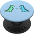 Funny Cute Dinosaur T Rex Green Dino and Blue PopSockets Standard PopGrip for Girls Boys