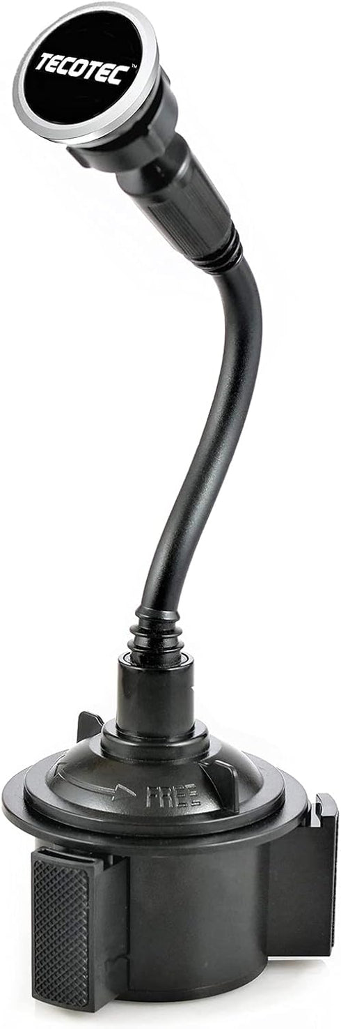 Magnetic Cup Holder Phone Mount - Flexible Gooseneck Arm Car Holder with Super Strong Magnets for All Cellphones