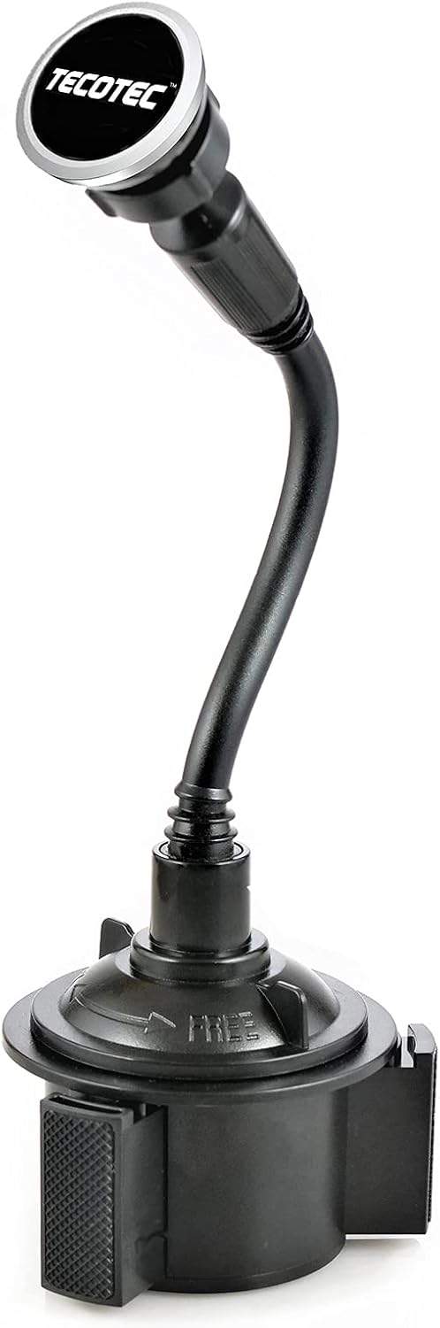 Magnetic Cup Holder Phone Mount - Flexible Gooseneck Arm Car Holder with Super Strong Magnets for All Cellphones