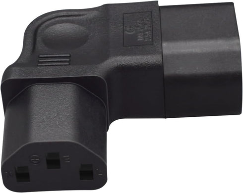 Strhowill C14 C13 C14 C13 C13 2.5A-10A/250V to Left-Angled Power Adapter - Male to Female Conversion, Suitable