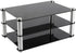 KGUSS Mini Audio Component Rack, Black Acrylic 2-Layer Rack for HiFi Audio Equipment