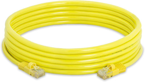Cmple Cat5e Ethernet Cable, 15 ft, 350 MHz UTP, 1Gbps Network LAN Cables, Yellow