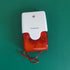 DC9 to 12V Wired Strobe Siren - Red Light Sound Flash Buzzer for Home Security Alarm System
