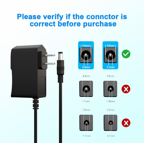 HYGAMOCC 24V 1A 24V 1A 2.5/2.1mm 5.5mm 24V 24W Power Supply Adapter AC to DC with X Plug for LED Strip