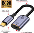 xiwai USB-C Type C Female to Mini Displayport DP 1.4 Sink Cable, 8K@60hz, 4K@120hz for Tablet Laptop