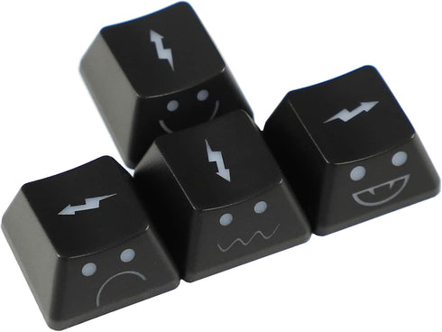 1.6mm Thickness WASD Arrow Replacement Keycaps, Lightning Baby Shine Through Keycaps OEM Profile for MX Mechanical