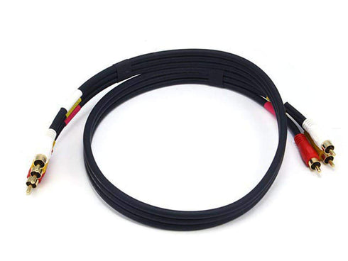 Monoprice 102196 3-Feet Triple RCA Stereo Video Dubbing Composite Cable