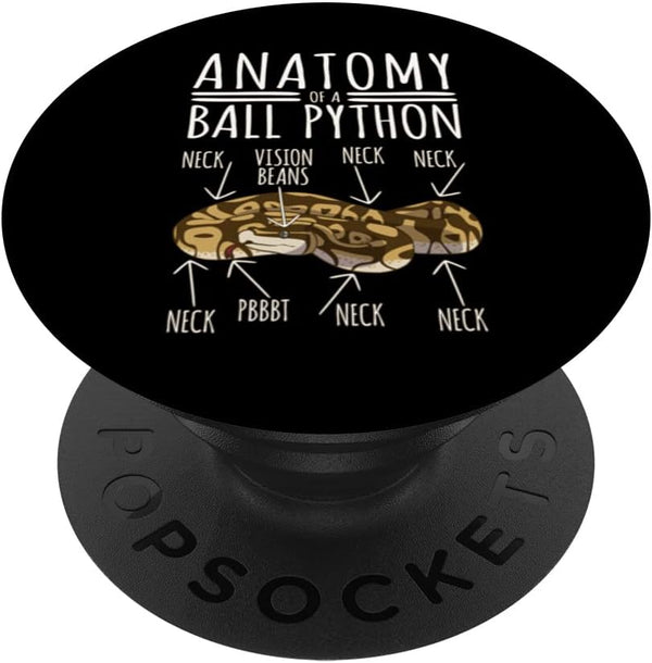 Python Snake Owner - Anatomy Of A Ball Python PopSockets Swappable PopGrip