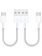 USB C Cable for iPhone 15 Pro Max/15 Plus Charger, 1ft 2Pack, Woven USB-A to USB-C Fast Charging Cord (White)