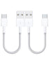 USB C Cable for iPhone 15 Pro Max/15 Plus Charger, 1ft 2Pack, Woven USB-A to USB-C Fast Charging Cord (White)