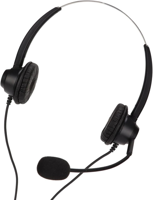 3.5mm Wired Stereo Call Center Headset, On Ear with Noise Cancelling Microphone for Home Office