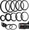 10 Pieces Metal Step-Up Adapter Rings Kit, Lens Filter Stepping Adapter Rings Set for DSLR Camera