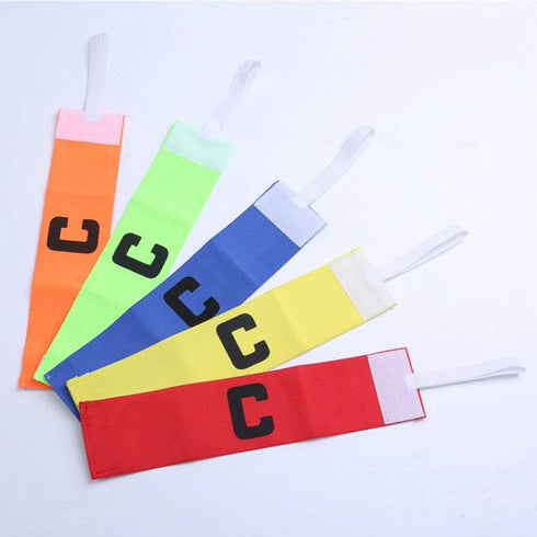 6 Pieces Adjustable Elastic Soccer Captain Armband Bands for Adult Youth Football Basketball Players