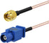 BINGFU 15cm 6 inch Vehicle Car GPS Antenna Adapter Cable SMA Male to Fakra C Male Blue Coaxial Pigtail Cable