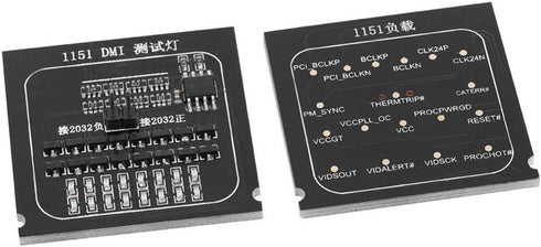 CPU Interface Motherboard Test Card, 2 in 1 Loading Board with LED Indicator for Intel