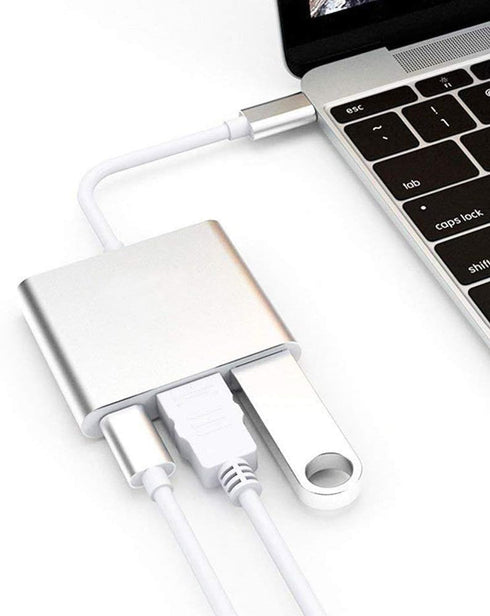 USB C to HDMI Adapter, USB-C Digital AV Multiport Adapter 4K HDMI Video Output, Compatible with iPhone 15 Pro Max