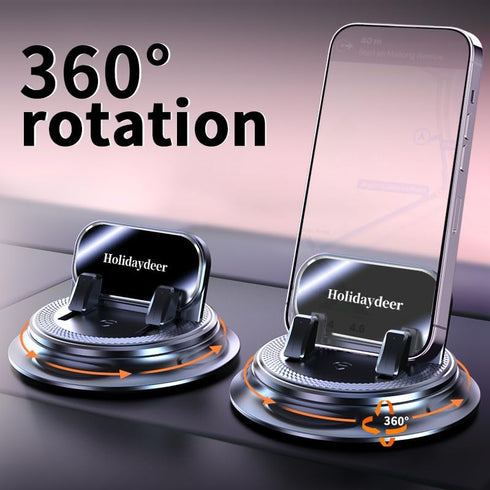 Holidaydeer 360 iPhone17 16 15 Rotatable Car Phone Holder Mount for your car Silicone Phone Mount for Car Dashboard