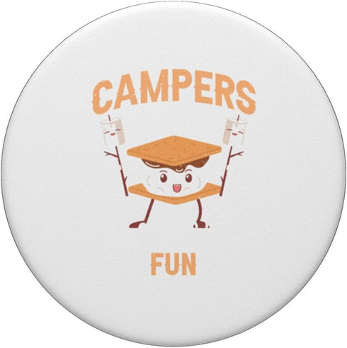 Campers Have S'more Fun PopSockets Standard PopGrip for Camping and Marshmallow Lovers
