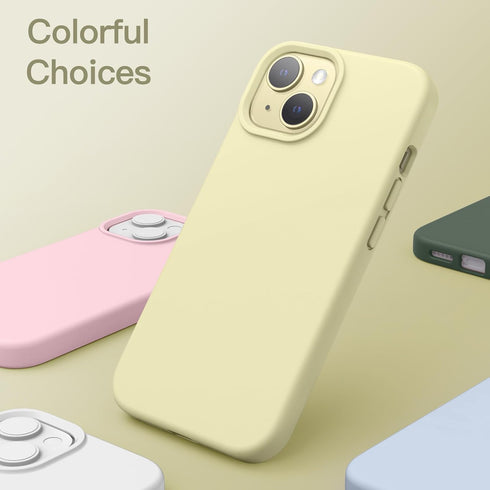 JETech 15 6.1-Inch, Silicone Case for iPhone Silky-Soft Touch Full-Body Protective Phone Case, Shockproof Cover