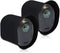 kwmobile 2X Skin for Arlo Ultra, Arlo Pro 3, Pro 4 - Silicone Security Camera Case Outdoor CCTV Cover - Black