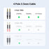 UGREEN 3.5mm Braided Audio Cable, 4-Pole Hi-Fi Stereo TRRS Male to Male AUX Cord for iPad, Samsung, Headphones, 3FT