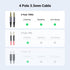 UGREEN 3.5mm Audio Cable Braided, 4-Pole Hi-Fi Stereo TRRS Jack Shielded Male to Male AUX Cord, 6FT