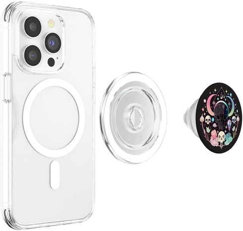 PopSockets MagSafe PopGrip for iPhone - Moon Phases Crystal Witchy Cute Skull Kawaii Pastel Goth