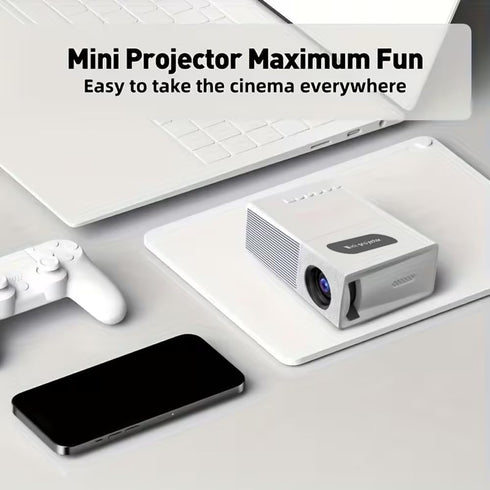 Amovfilm Mini Portable Mini Projector - HD Pico LED Projector Home Theater, Party & Outdoor Movies with HDMI/USB/AV