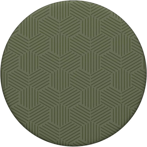 Abstract Geometric Olive Green Military Green Lines PopSockets Standard Grip