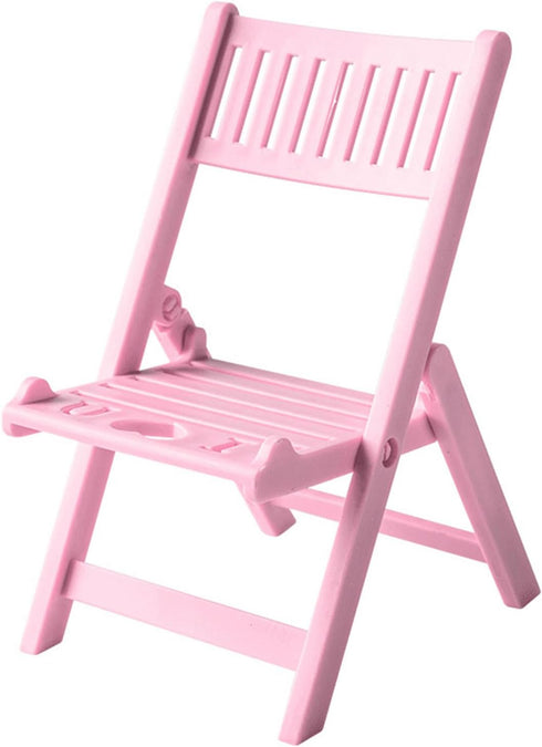 hejhncii Portable Foldable Chair-Shaped Phone Holder - Ideal Desktop Stand for Travel and Office Use