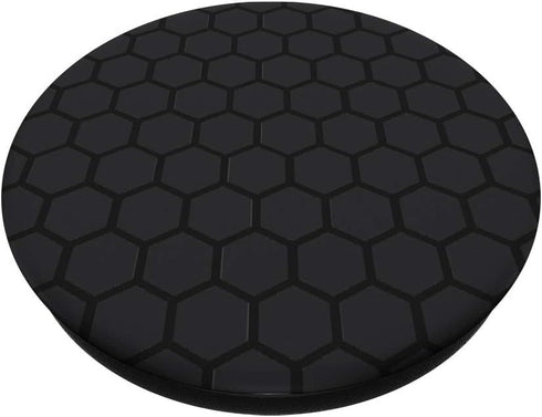 Matte Black Honeycomb Pattern Hexagon Cell Phone Case Gift PopSockets PopGrip: Swappable Grip for Phones & Tablets