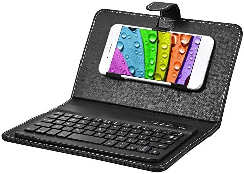 Wireless Bluetooth Keyboard for Phone, Mini Portable Bluetooth Keyboard with A Protective Case, Foldable Keyboard for