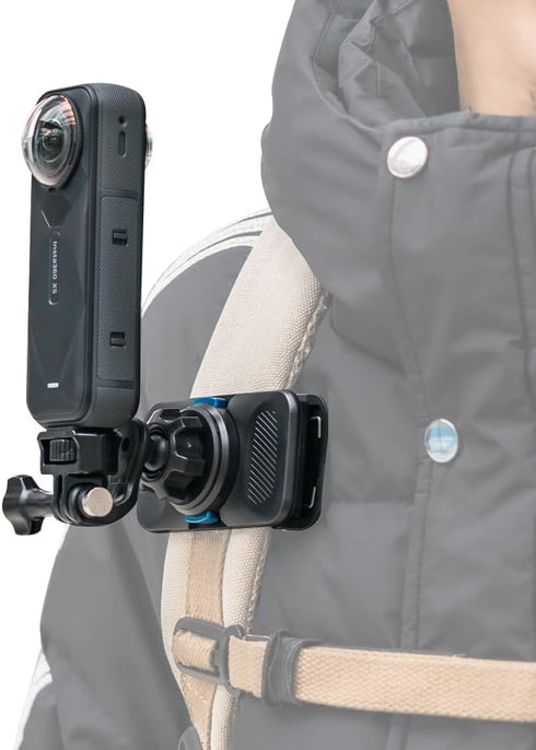 Rugvis 360 Rotation Magnetic Backpack Clip Mount, Quick Release Shoulder Strap Clip Holder