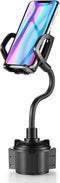 YUHENG Car Cup Holder Phone Mount with 360° Rotation Adjustable Gooseneck for All Smartphones