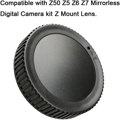 Camera Body Cap & Rear Lens Cap Cover Compatible for Nikon Z8 Z9 Z7II Z6II Z7 Z6 Z5 Z50 Camera kit Z Mount Lens (2 Pack)