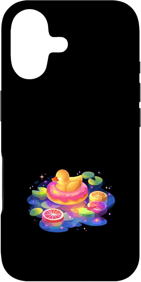 Whimsical Rubber Duck Fantasy Pond Citrus Rubber Duck Pond with Citrus and Lily Pads Case for iPhone 17