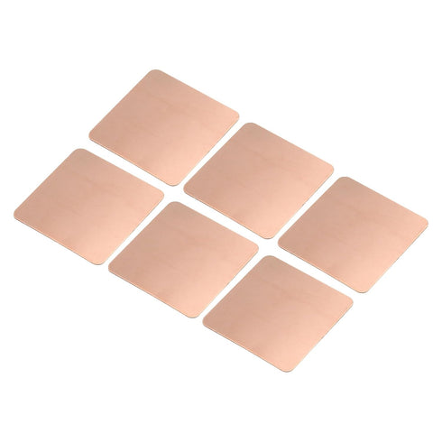 MECCANIXITY Thermal Conductive Copper Pad Shim 20mm x 20mm x 0.3mm, Heat Sink for Electronic Chip Cooling, Pack of 6