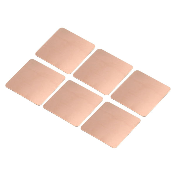 MECCANIXITY Thermal Conductive Copper Pad Shim 20mm x 20mm x 0.3mm, Heat Sink for Electronic Chip Cooling, Pack of 6